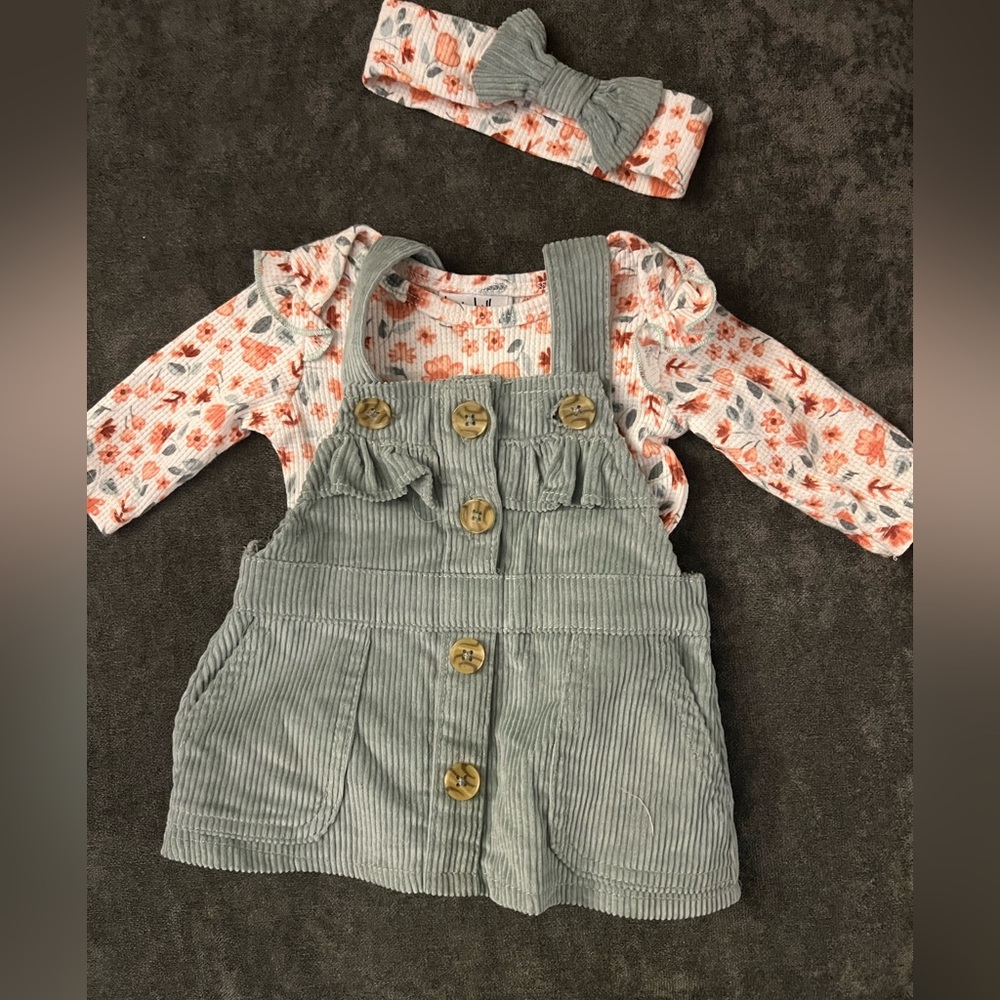 Baby girl cute dress with long sleeve onesie